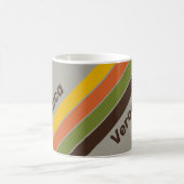 Sunset Clover Stripes with Name コーヒーマグカップ (中央)