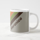 Sunset Clover Stripes with Name ジャンボコーヒーマグカップ (右)