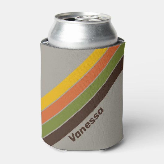 Sunset Clover Stripes with Name 缶クーラー (缶正面)