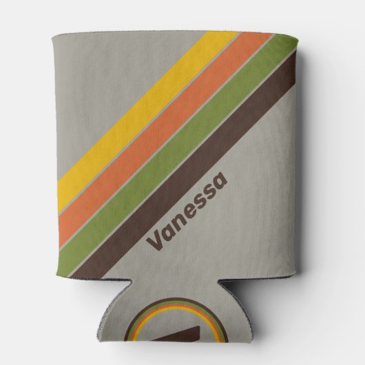 Sunset Clover Stripes with Name 缶クーラー (裏面)