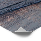 Sunset Coast Beach Birds Nature Photo ポスター (角)