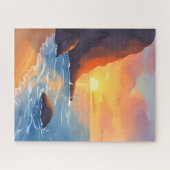 Sunset Coast | Beach Ocean Waves ジグソーパズル (横)