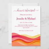 Sunset Color Waves Dinner Rehearsal  招待状 (正面)