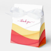 Sunset Color Waves Wedding Favor Boxes フェイバーボックス (正面サイド)
