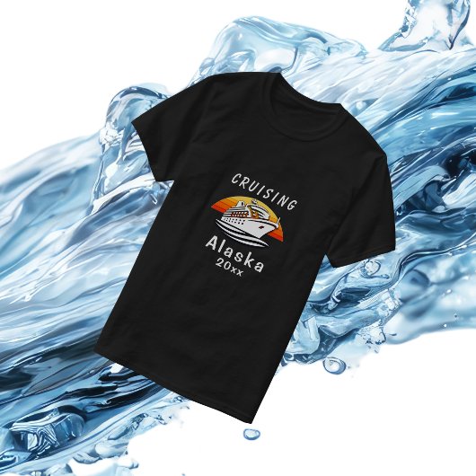  Sunset Cruising Alaska Black Personalize Tシャツ
