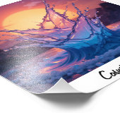 Sunset crystal liquid bursts over a galaxy sky, ed フォトプリント            (角)