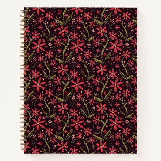 Sunset | Dancing Watercolor Daisies ノートブック (正面)