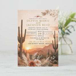 Sunset Desert Love Invitation 招待状