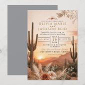 Sunset Desert Love Invitation 招待状 (正面/裏面)