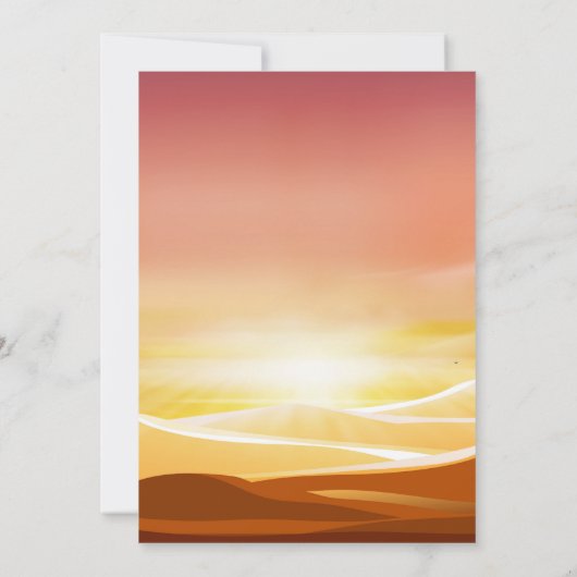 Sunset Desert Ramadan Iftar Dinner Invitation 招待状 (裏面)