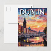 Sunset Dublin Ireland Travel ポストカード (正面/裏面)