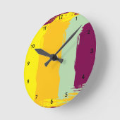 Sunset Earthly Multicolored Acrylic Wall Clock ラウンド壁時計 (傾斜)