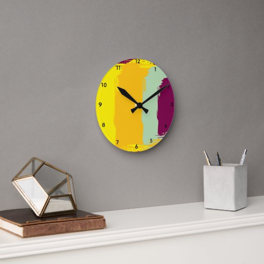 Sunset Earthly Multicolored Acrylic Wall Clock ラウンド壁時計 (オフィス)
