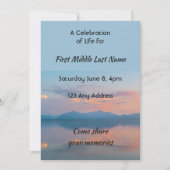 Sunset Evening Sky Dusk Celebration Life Service 招待状 (正面)