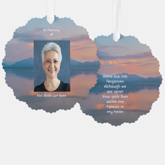 Sunset Evening Sky Dusk Memorial Pocket Keepsake オーナメントカード (正面/裏面)