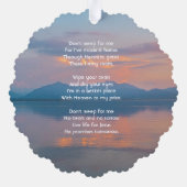 Sunset Evening Sky Dusk Memorial Pocket Keepsake オーナメントカード (裏面)