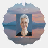 Sunset Evening Sky Dusk Memorial Pocket Keepsake オーナメントカード (正面)