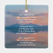 Sunset Evening Sky Dusk Memorial Pocket Keepsake セラミックオーナメント (裏面)