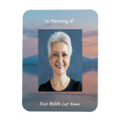 Sunset Evening Sky Dusk Memorial Pocket Keepsake マグネット (縦)