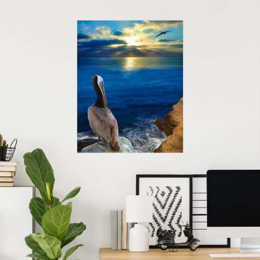 SUNSET EYES OF A PELICAN ポスター (ホームオフィス)