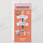 Sunset Festival Rock ’n’ Roll Wedding Ticket 招待状 (正面)