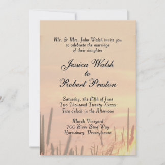 Sunset Field Wedding Invitation 招待状