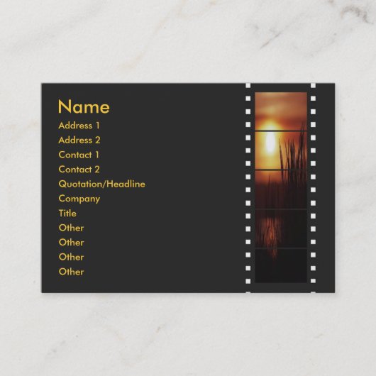 Sunset Filmstripプロファイルカード 名刺 (正面)