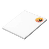 Sunset Flamingos Personalの名前 ノートパッド (回転)