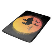 Sunset Flamingos Personalの名前 バスマット (アングル)