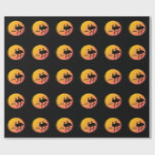 Sunset Flamingos Personalの名前 ラッピングペーパー (フラット)