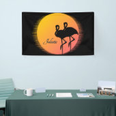 Sunset Flamingos Personalの名前 横断幕 (トレードショー)