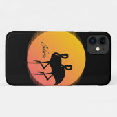 Sunset Flamingos Personalの名前 Case-Mate iPhoneケース (裏面(横))
