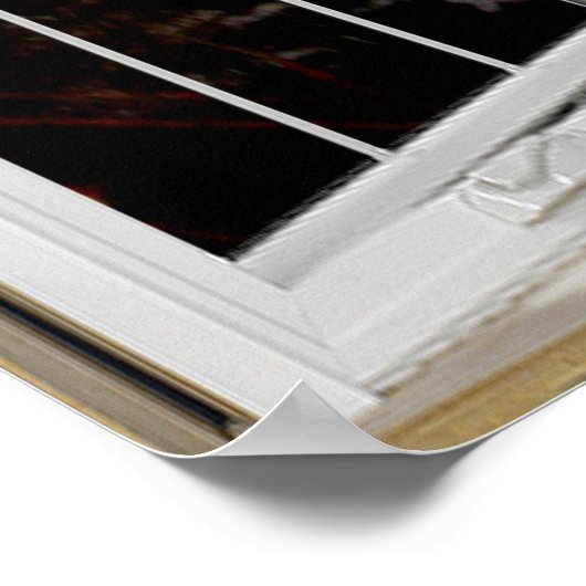 Sunset Flying Bird Fake Window Illusion ポスター (角)