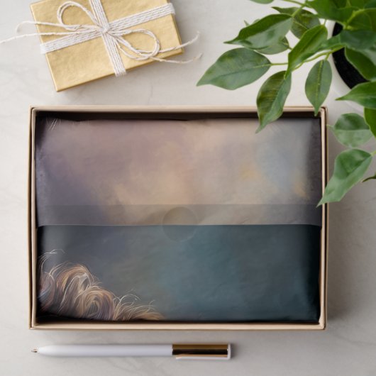 Sunset Foal Portrait Art Decoupage 薄葉紙 (ギフト)