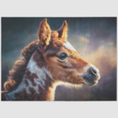 Sunset Foal Portrait Art Decoupage 薄葉紙 (正面)
