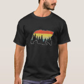 Sunset Forest Nature Bear Silhouette Of A Bear In  Tシャツ (正面)