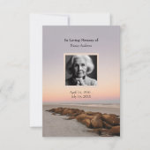 Sunset Funeral Memorial From Family Thank You Card サンキューカード (正面)