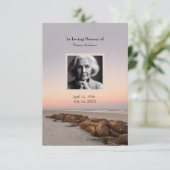 Sunset Funeral Memorial From Family Thank You Card サンキューカード (スタンド正面)