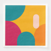 Sunset Geometry - Colorful Paper napkin  (正面)