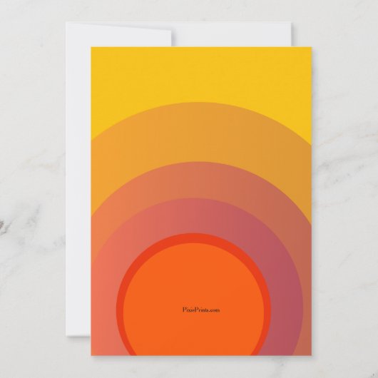 Sunset Glory Retirement Card 招待状 (裏面)