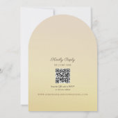Sunset Glow Monogram QR Wedding 招待状 (裏面)