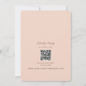 Sunset Glow QR Photo Wedding 招待状 (裏面)