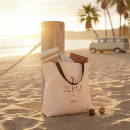 Sunset Glow Vintage Van Surfer All-Over-Print トートバッグ