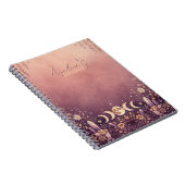 Sunset Gradient Celestial Moon Phase Notebook  ノートブック (右側)