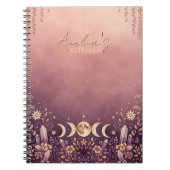 Sunset Gradient Celestial Moon Phase Notebook  ノートブック (正面)