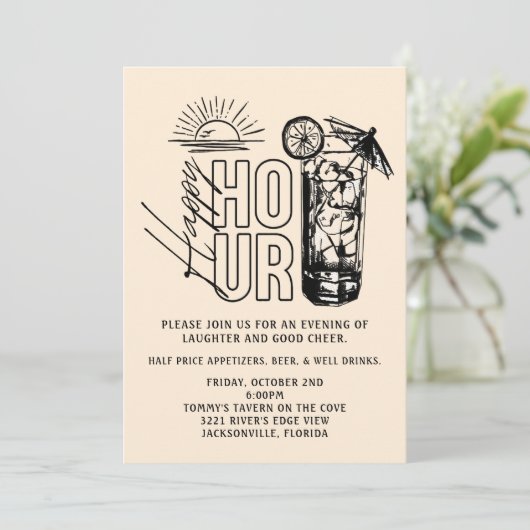 Sunset Happy Hour Invitation 招待状 (スタンド正面)