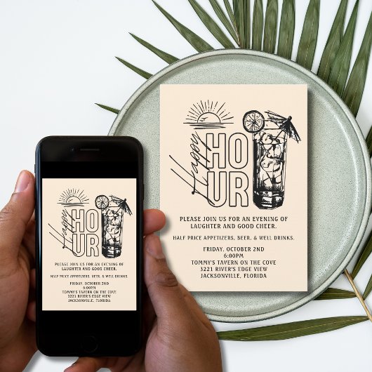 Sunset Happy Hour Invitation 招待状