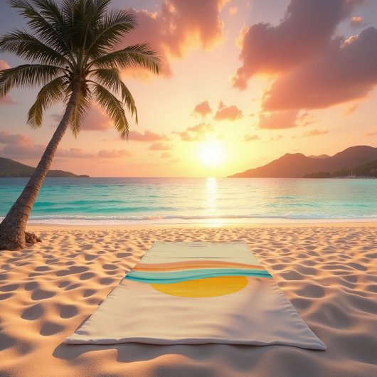 Sunset Harmony Wave ビーチタオル