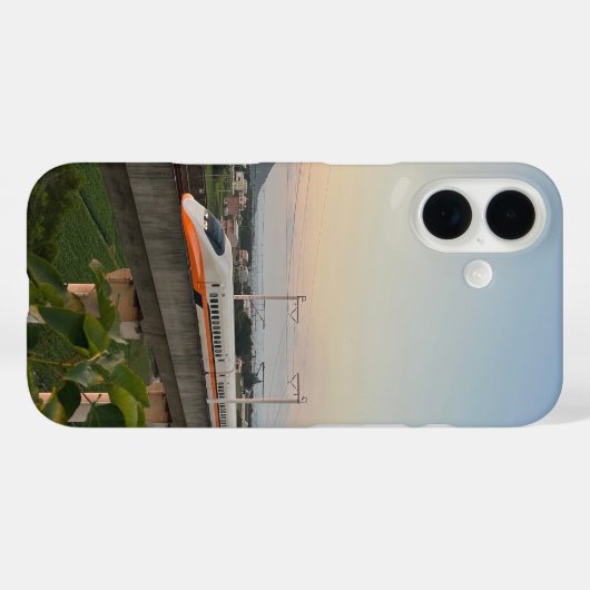 Sunset High-Speed Train: Modern Rail Landscape Case-Mate iPhoneケース (裏面 (横))