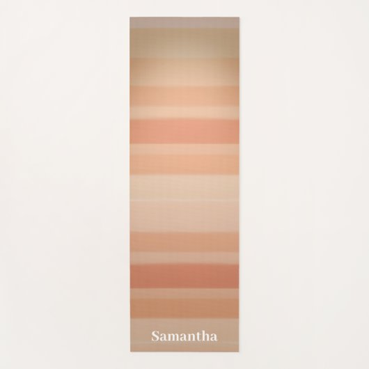 Sunset Horizon Stripes Minimal Calm ヨガマット (正面)